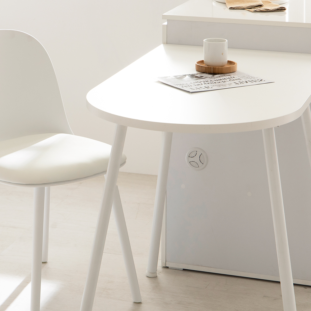 라자가구 메이즈 E0 반타원형 미니 카페 커피 원룸 2인 주방 반원 식탁 테이블 800