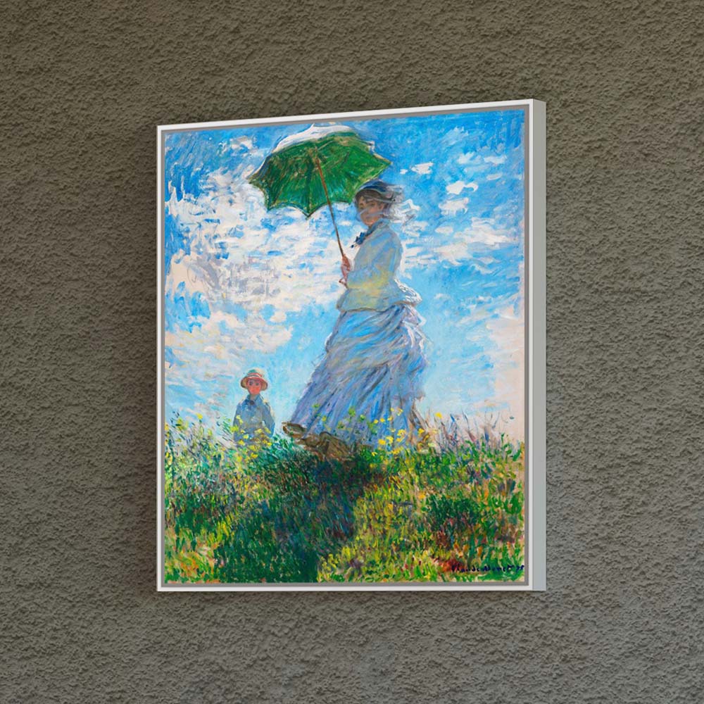 클로드 모네 양산을 든 여인 62 x 78cm 대형 명화 인테리어 캔버스 띄움 액자 - 상세 이미지 3