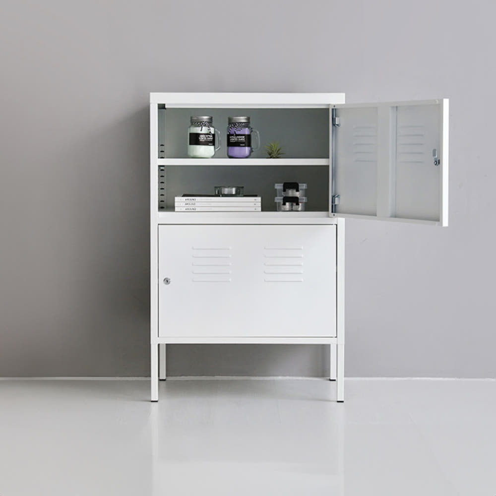 MKB 캐비넷 세로 2칸 수납장 600950 600x400x955mm, 2단, 매트레드 8816.5661 - 상세 이미지 2