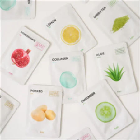 퓨어라벨 시트 마스크 7종 70장 (콜라겐,알로에,석류,녹차,감자,오이,레몬)