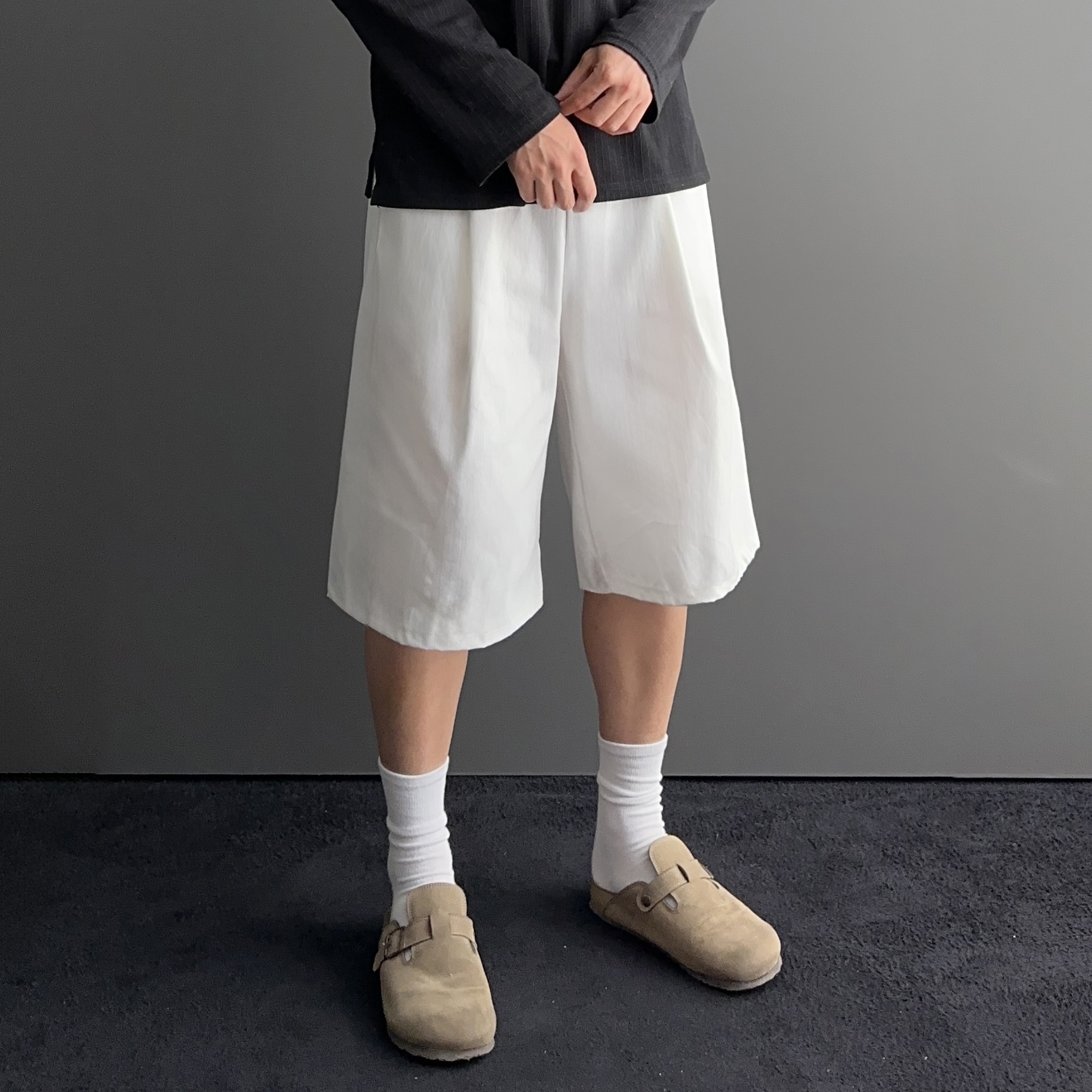 1+1 6부반바지 남자버뮤다팬츠 남자냉장고바지 스판반바지 - 상세 이미지 3