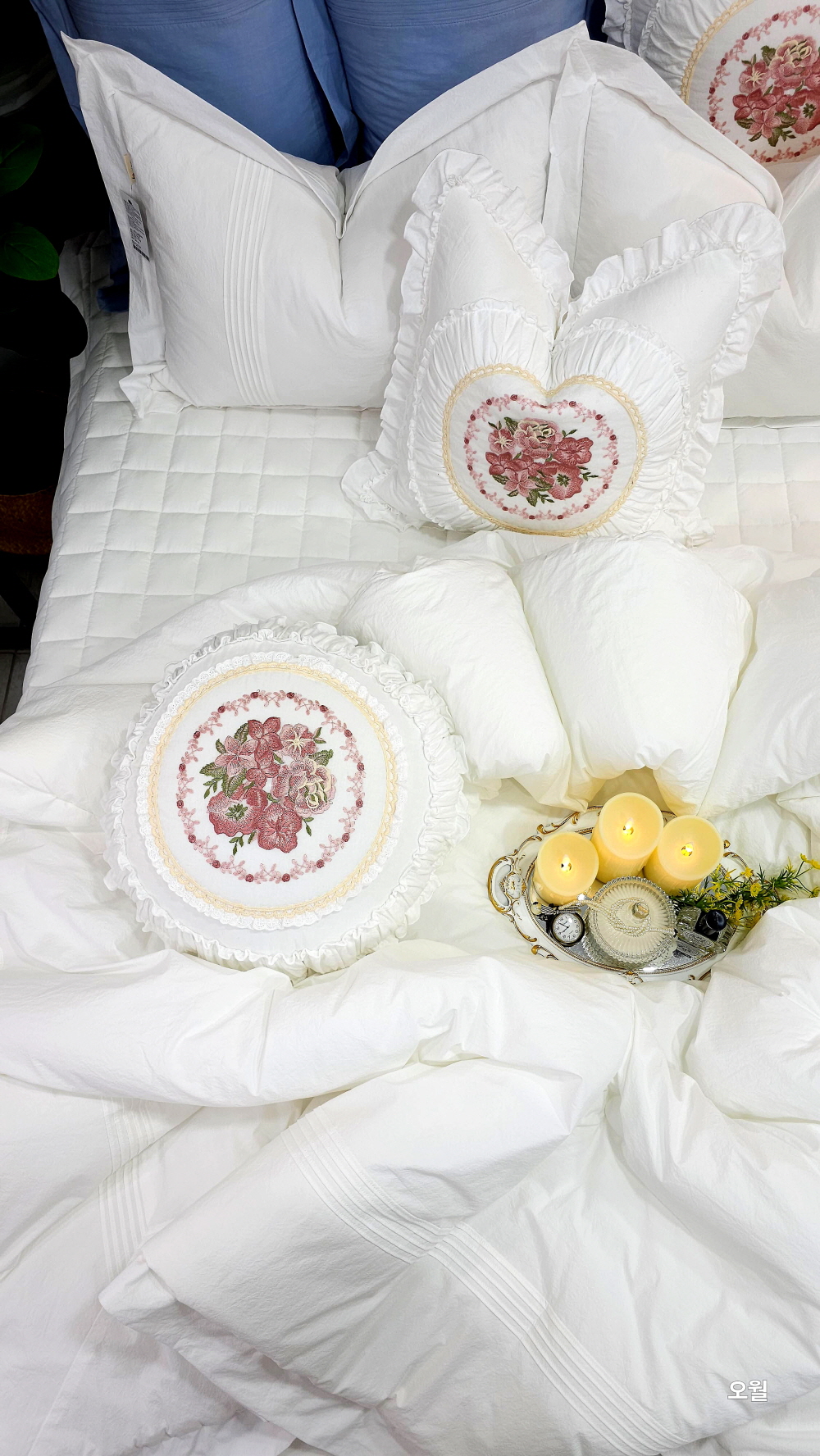 혼수 신혼 겨울 호텔이불 호텔침구 라지킹침구세트 침구류 하늘