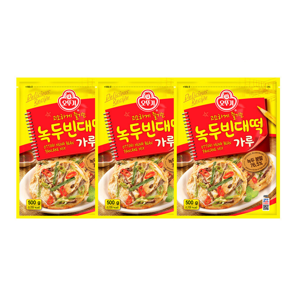 오뚜기 녹두빈대떡가루 500g 3개 - 메인 이미지