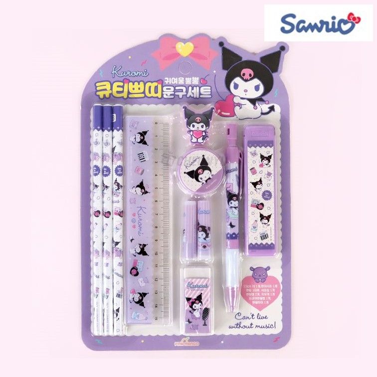 시나모롤 문구 세트 연필 지우개 어린이 초등학교 유치원 단체 생일 선물 구디백 - 상세 이미지 3