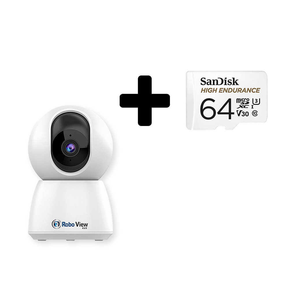 글로벌아이넷 로보뷰 A4 +64GB 홈 CCTV 400만화소 QHD 소리감지 - 메인 이미지