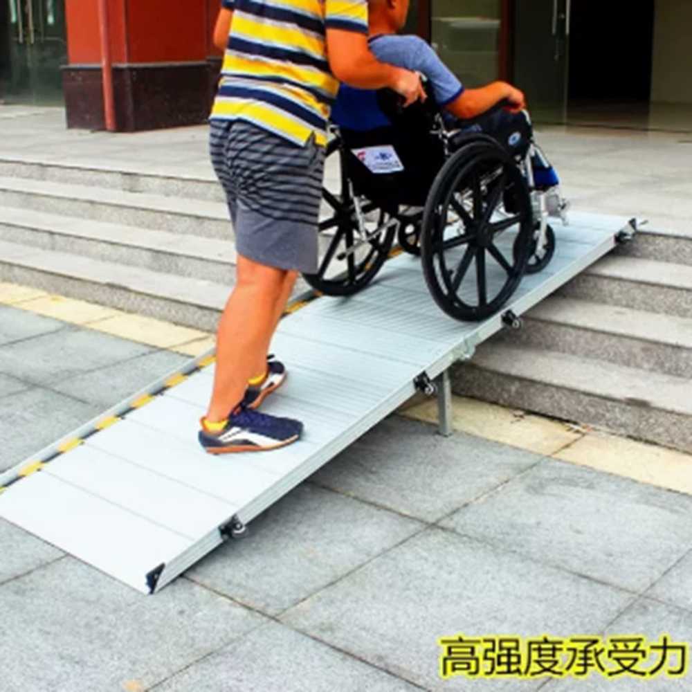 알루미늄 경사로 보드 접이식 휠체어 이동 적재 발판 30cm - 상세 이미지 3