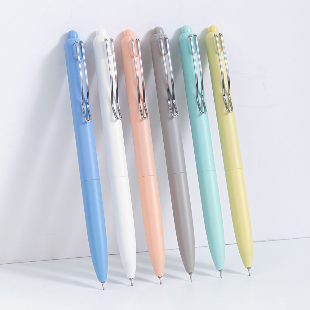 귀여운 파스텔 무광 디자인 퀵드라이 트위스트 블랙 젤잉크펜 0.5mm 필기 볼펜 - 상품 이미지