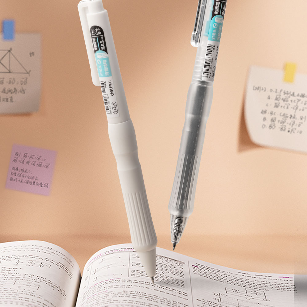 독서실 야자학습 강추 무소음 노크식 젤펜 0.5mm 블랙잉크 학생볼펜 부드러운 필기 - 상세 이미지 2