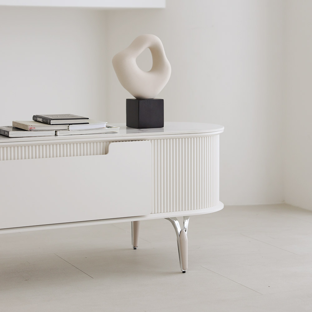 비알프렌드 아크네 템바보드 통 세라믹 거실장 고급 마블 티비다이 수납 TV 장식장 2000