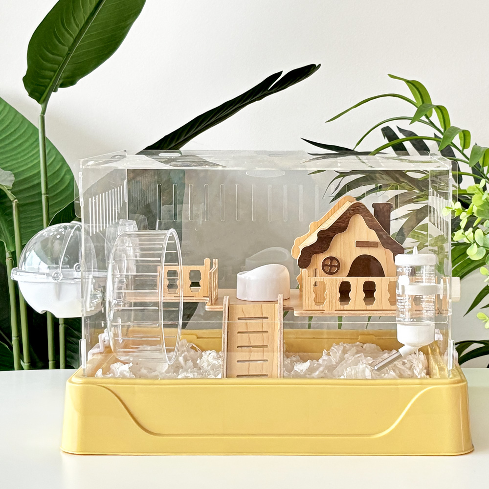 미니펫 썸머 햄스터 집 아크릴케이지 리빙 하우스 세트 화이트