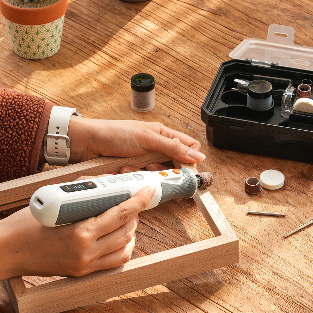 솔리드 충전그라인더 8V 미니그라인더 전동 조각기 연마기 로타리툴 S-MG08