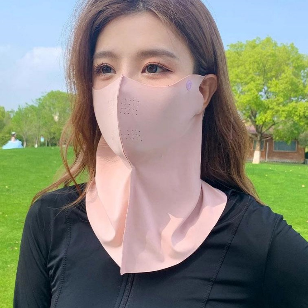 앞면마스크 러닝 입뚫린 얼굴 가리는 기미 가리개 햇빛 걷기 운동 이미지 7