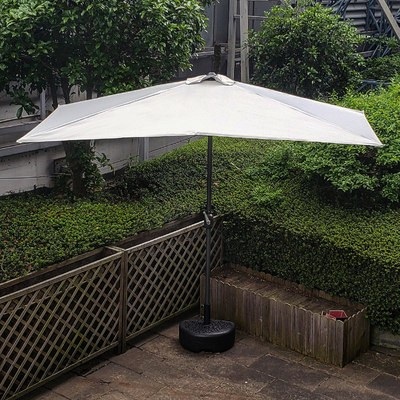 반쪽파라솔 하프 썬가드 입구 햇빛가리개 까페 직사각형 제트 베이스가없는+미색 250x120cm - 상세 이미지 5