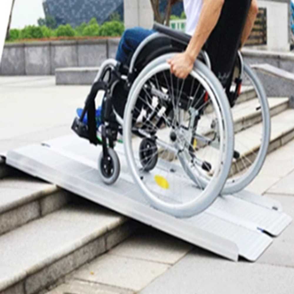 알루미늄 경사로 보드 접이식 휠체어 이동 적재 발판 30cm - 상세 이미지 4