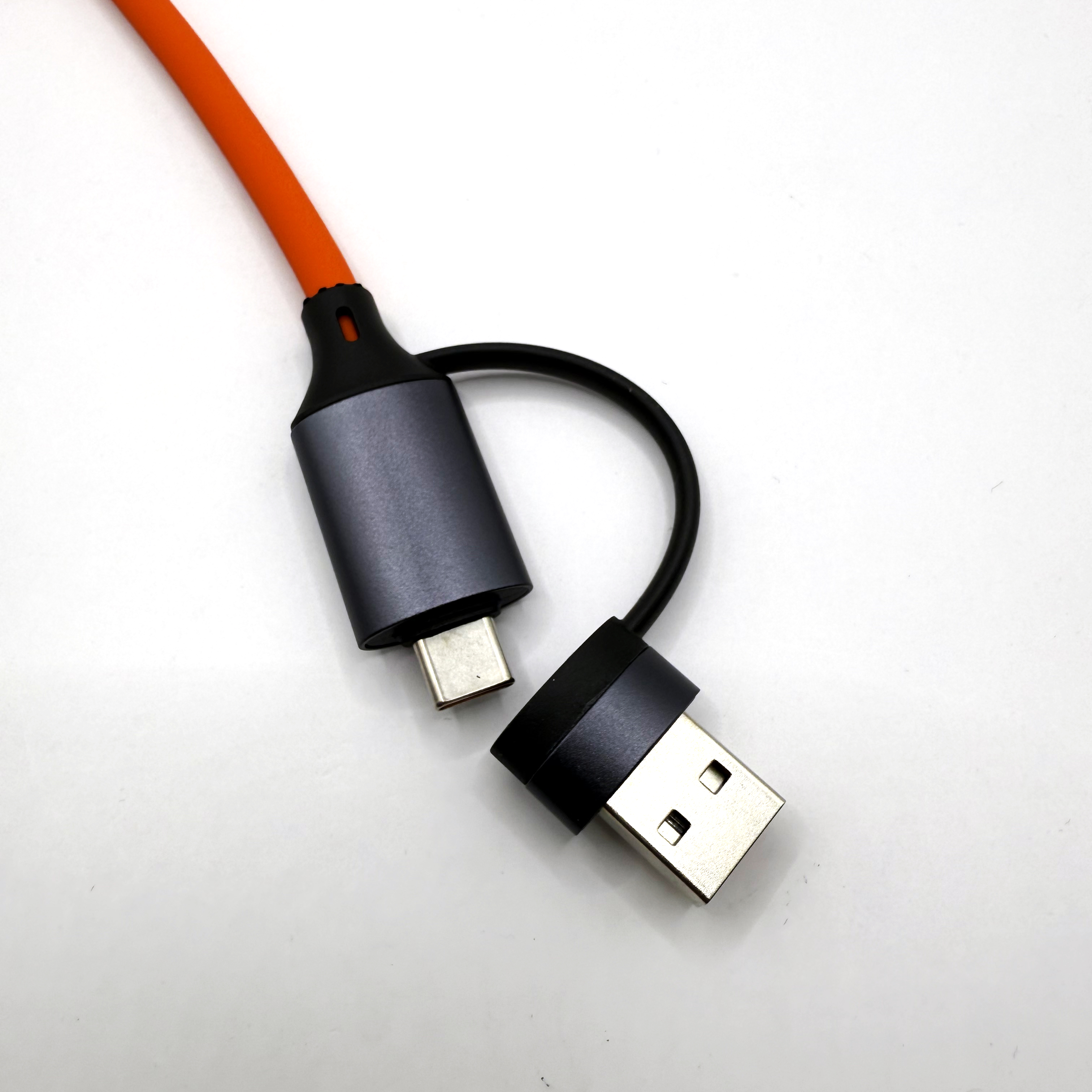 3in2 USB A C 6A 100W 고속충전 케이블 5핀 8핀 C타입 동시연결 1.2m 이미지 8