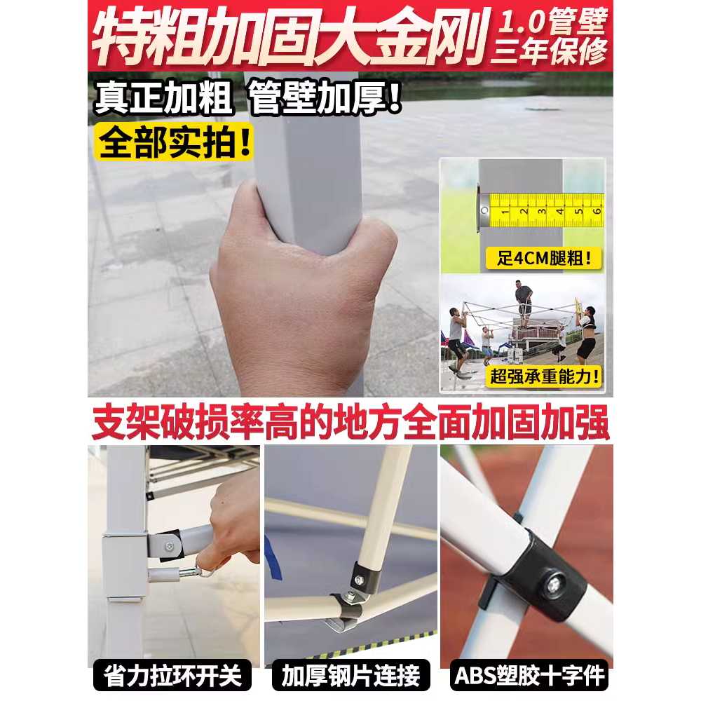 이동식 초소 발렛부스 간이 휴게공간 천막 공사장 2x2m - 상세 이미지 5