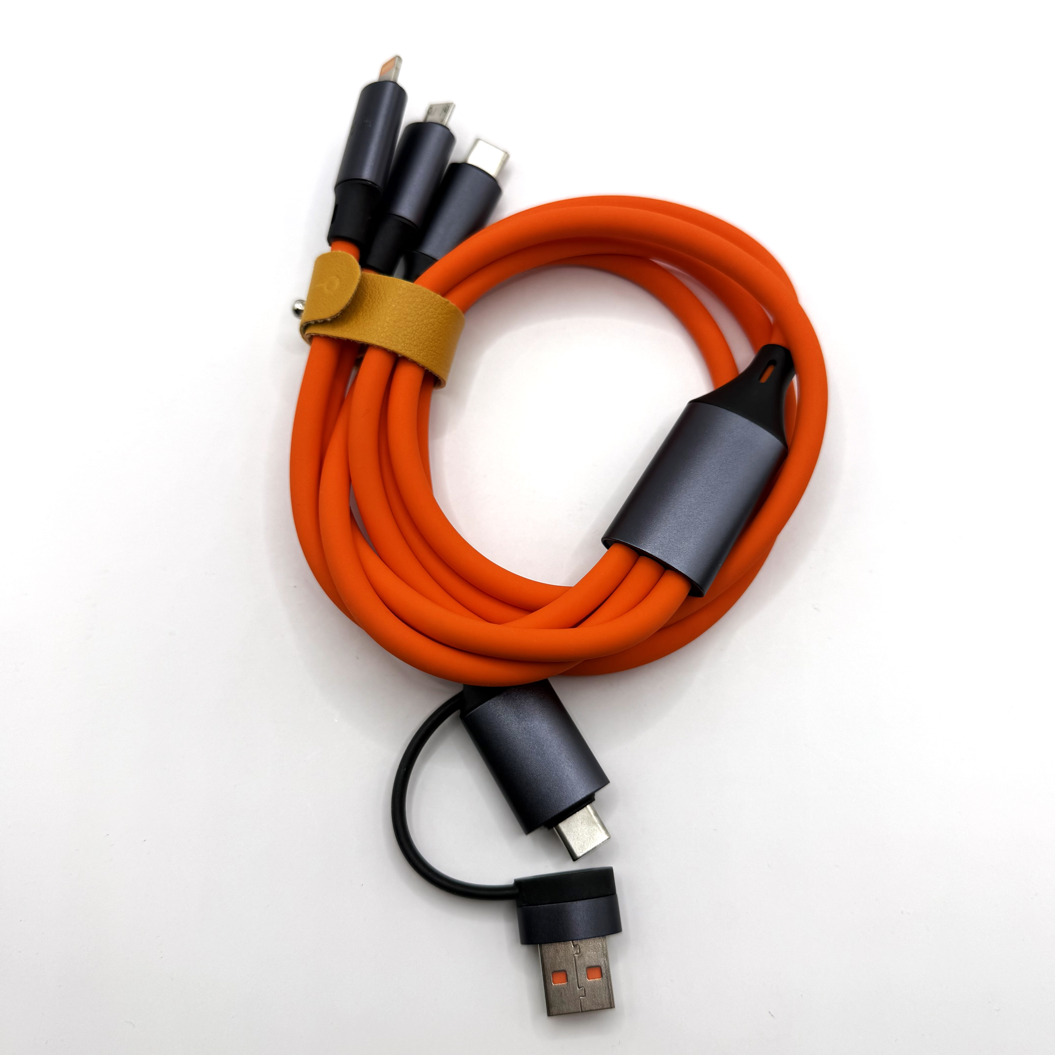 3in2 USB A C 6A 100W 고속충전 케이블 5핀 8핀 C타입 동시연결 1.2m - 상세 이미지 5