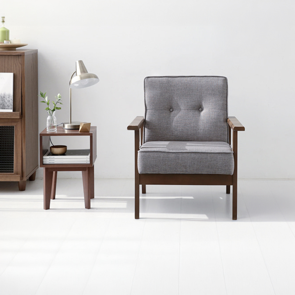 1인 암체어 원목 우드 안락의자 휴식 독서의자