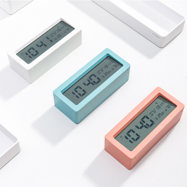 화면이 큰 모던 LED 디지털 무소음 탁상용 전자시계 인테리어 소품 무소음클락 - 상품 이미지