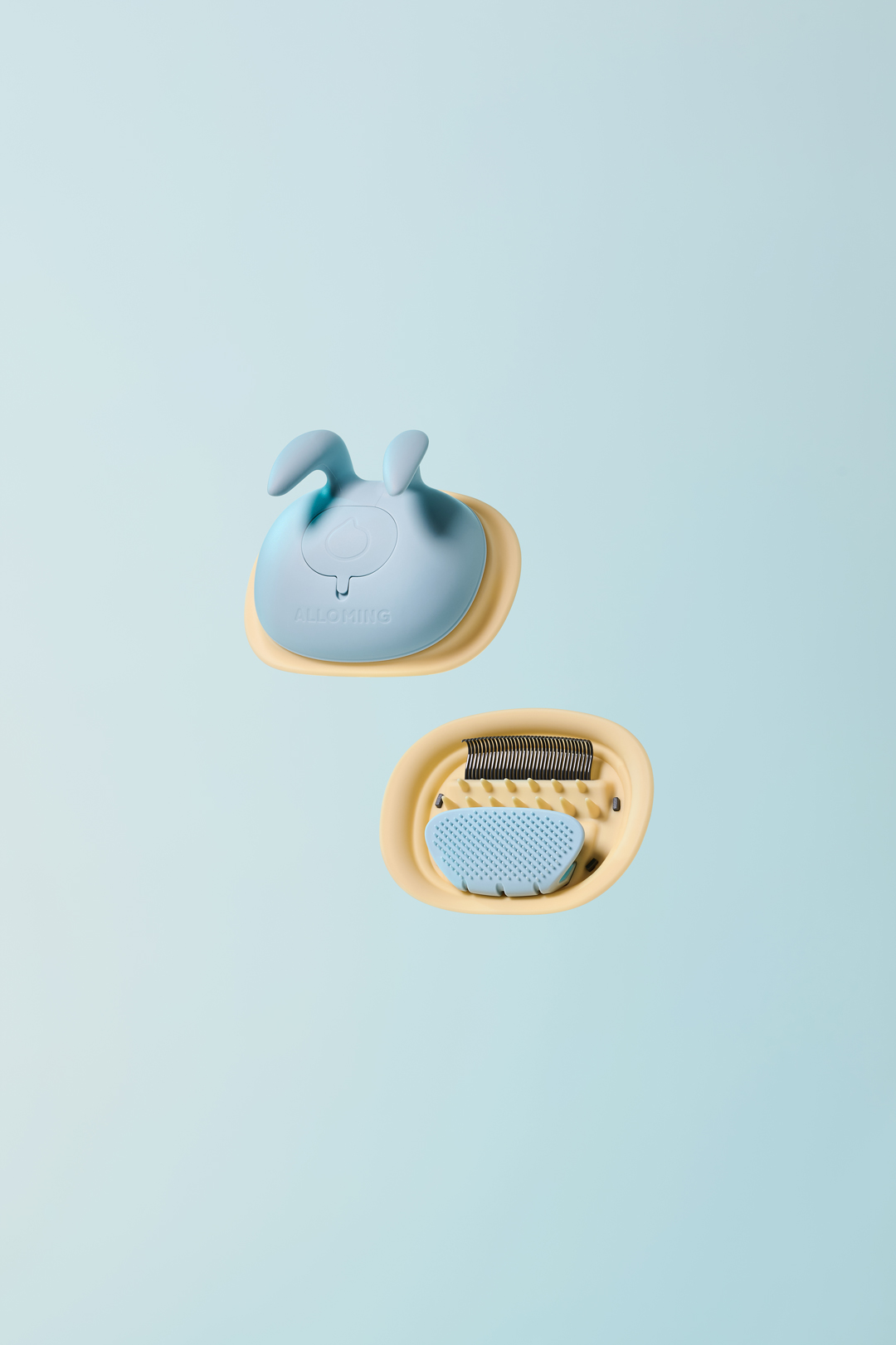 알로밍 트루그루밍브러쉬 고양이빗 강아지빗 공용 상부 그립모듈 하부 단모&직모용 모듈