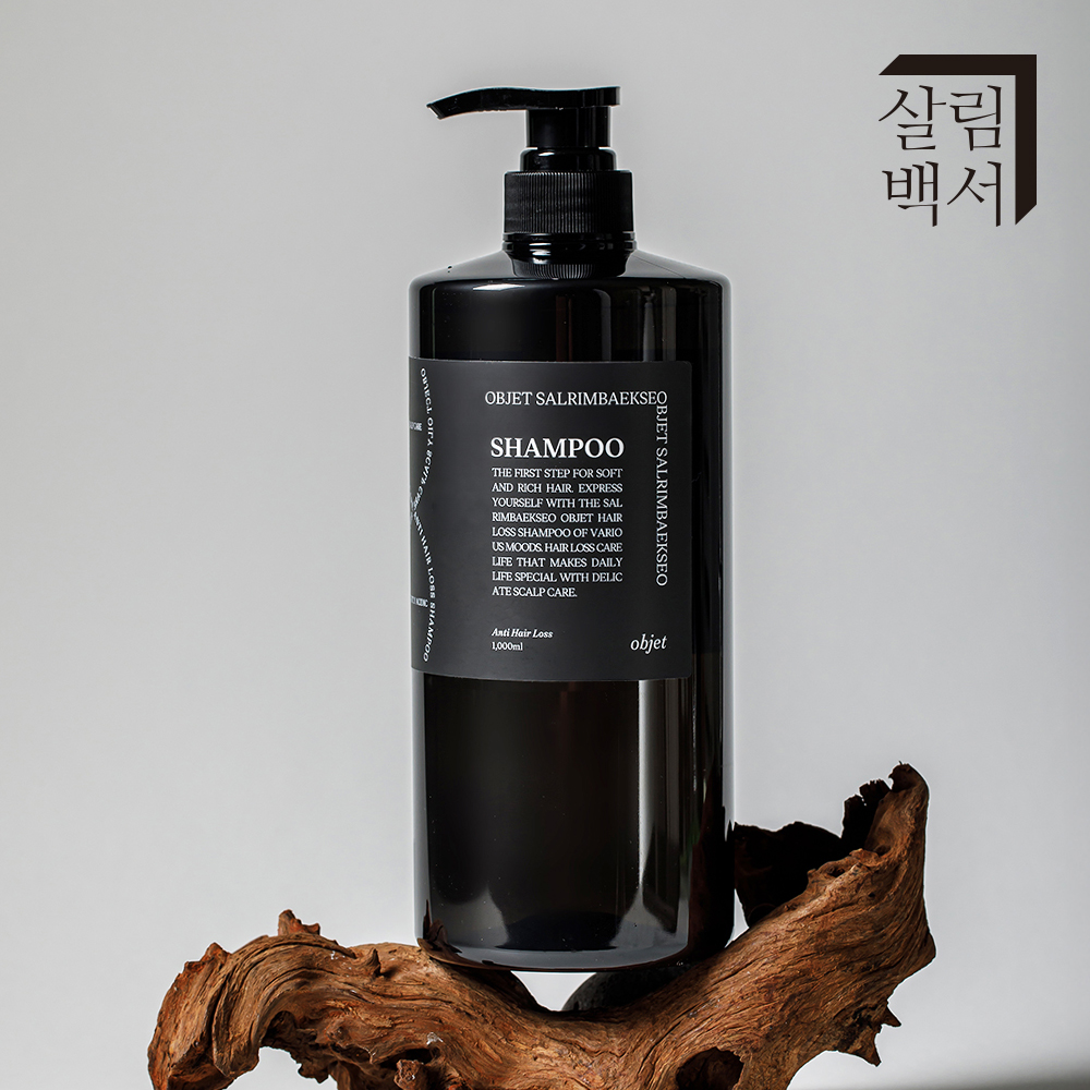 1+1 살림백서 오브제 지성 두피 탈모 샴푸 1000ml 남자 여자 어성초 약산성 대용량