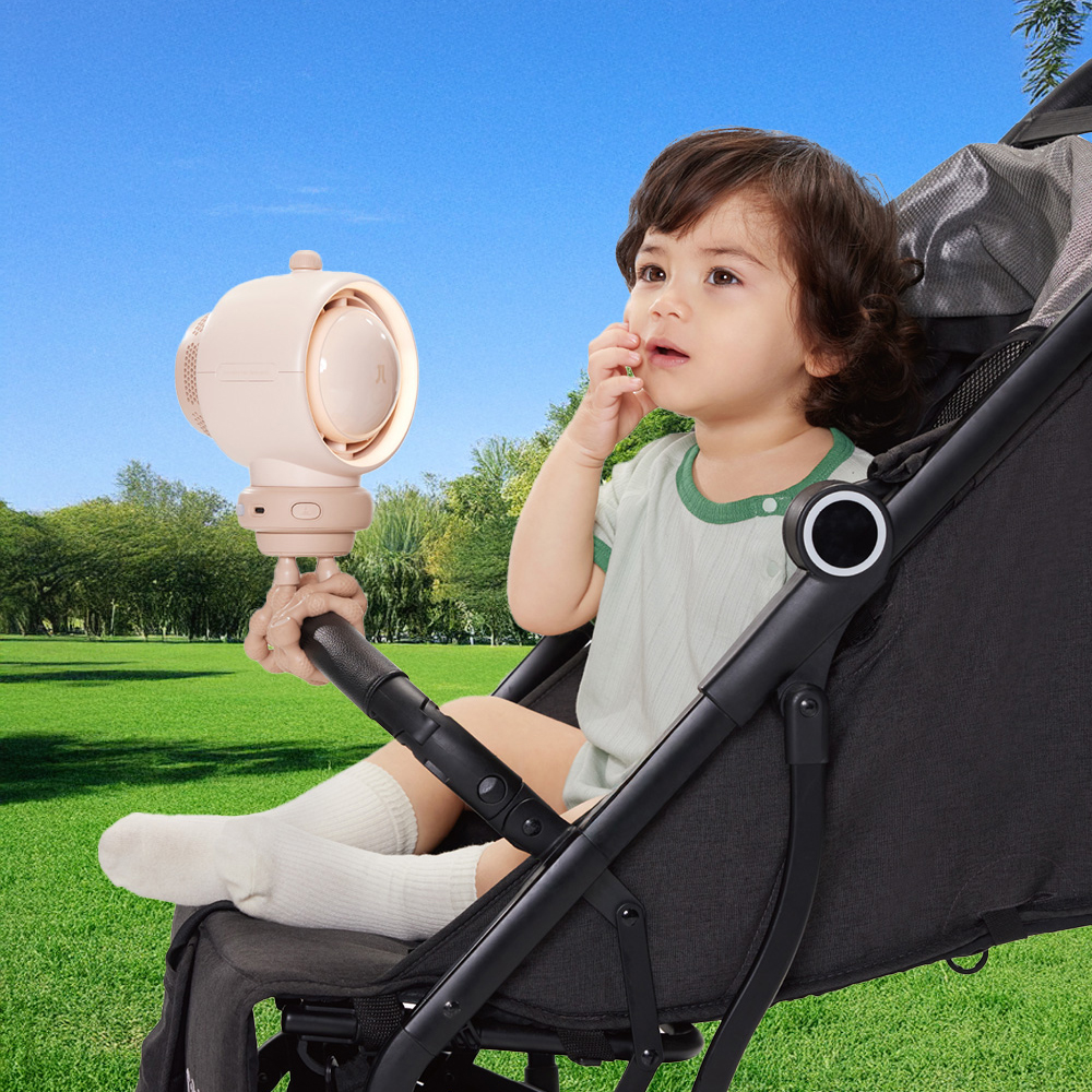 클립형 아기 유모차 선풍기 거치대 문어발 선풍기 악세사리 자동회전 필터