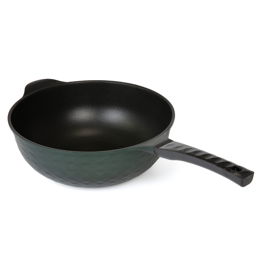 퀸센스 IH 티타늄 5중 코팅 대형 웍 중식 볶음팬 오뜨 궁중팬 32cm - 상세 이미지 3