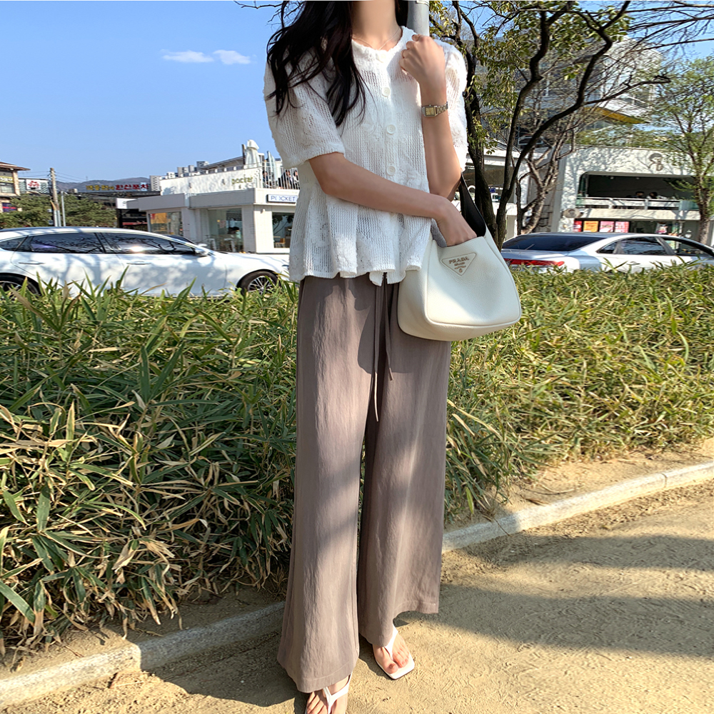 토비에 코튼 와이드팬츠 - 상세 이미지 4