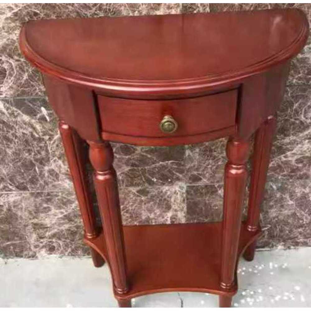 반원 콘솔 미니 장식장 복도 선반 인테리어용 엔틱 현관 60x30x80 - 상세 이미지 2