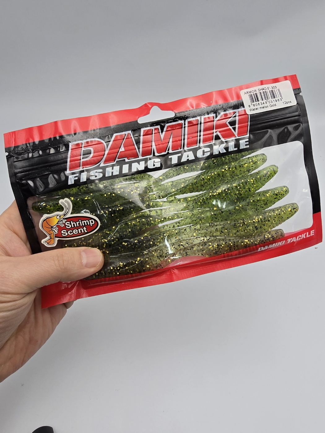 다미끼 아머쉐드 5 광어 다운샷 배스 우럭 광어웜 481 레드 골드2, 12.7cm(5인치) - 상세 이미지 5