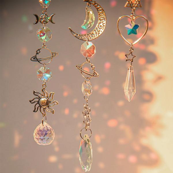 액막이명태 대시보드장식품 집들이선물 크리스탈 Suncatcher 와이드 차임 스타 화려한 무지개 프리즘 홈 창 정원 SunCatcher 장식품에 대한... 