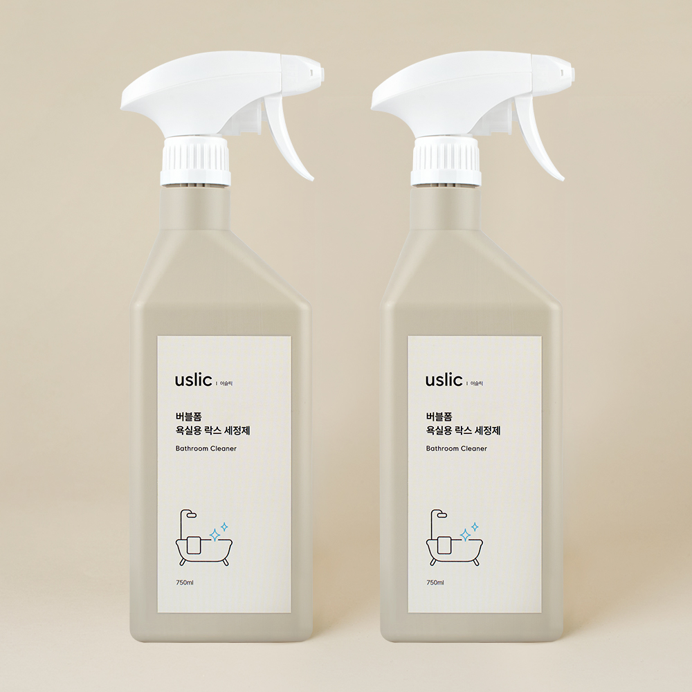 어슬릭 화장실 청소세제 욕실청소 분홍곰팡이 제거세제 버블형 750ml, 2개 - 상품 이미지