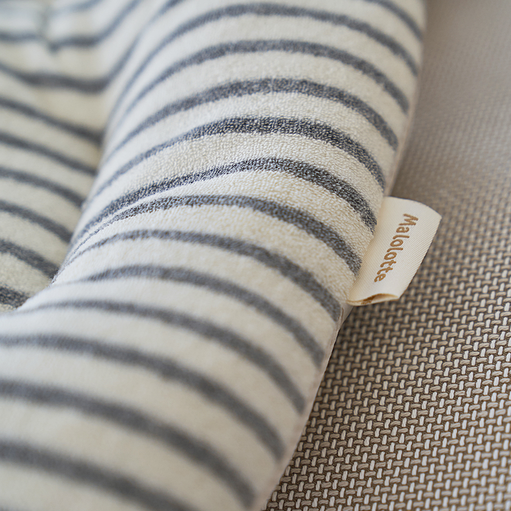 마롤 사계절 테리 스트라이프 유모차 라이너 신생아 카시트 쿠션 양면 쿨시트 유아 그레이