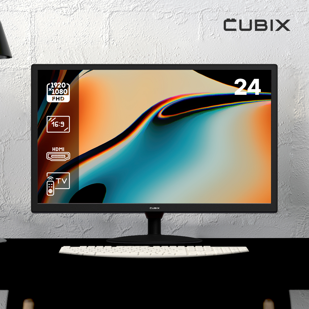 엑사비오 X2400EWT 광시야각 LED 디지털TV 소형티비 헬스장 병원 벽걸이 사용가능 - 상세 이미지 2