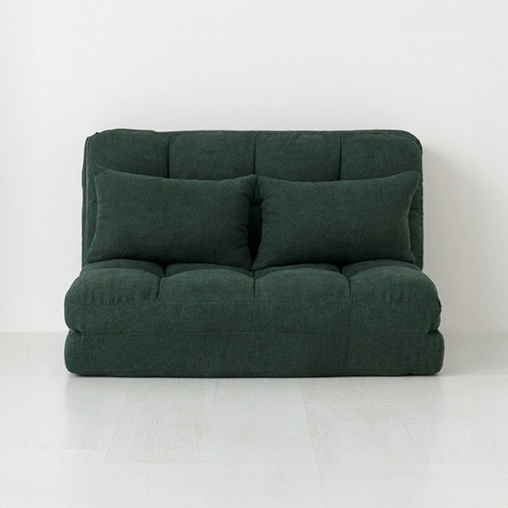 [패브릭] 앰보 2인 좌식 소파베드 7826.2345, 다크그린