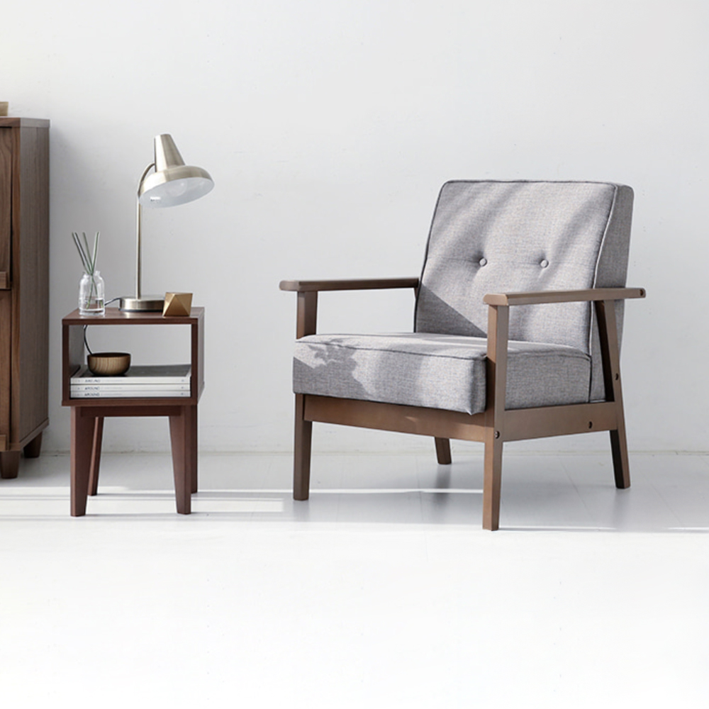 1인 암체어 원목 우드 안락의자 휴식 독서의자