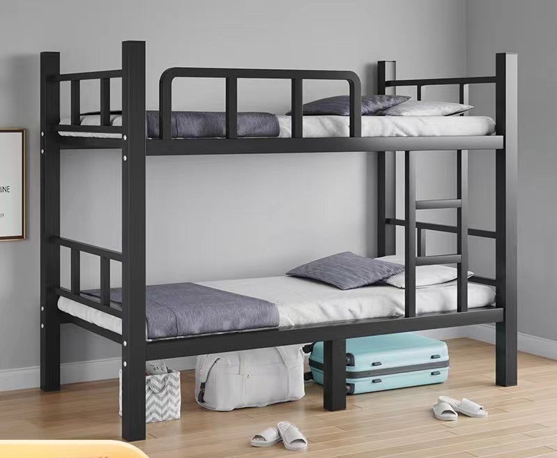 철제 벙커침대 프레임 조립식 게스트하우스 내무반 군대 제트 두꺼워진검정색+폭100cm+보드전체 기본 - 상품 이미지