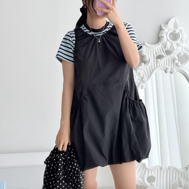 바스락원피스 벌룬원피스 미니원피스 - 상세 이미지 4