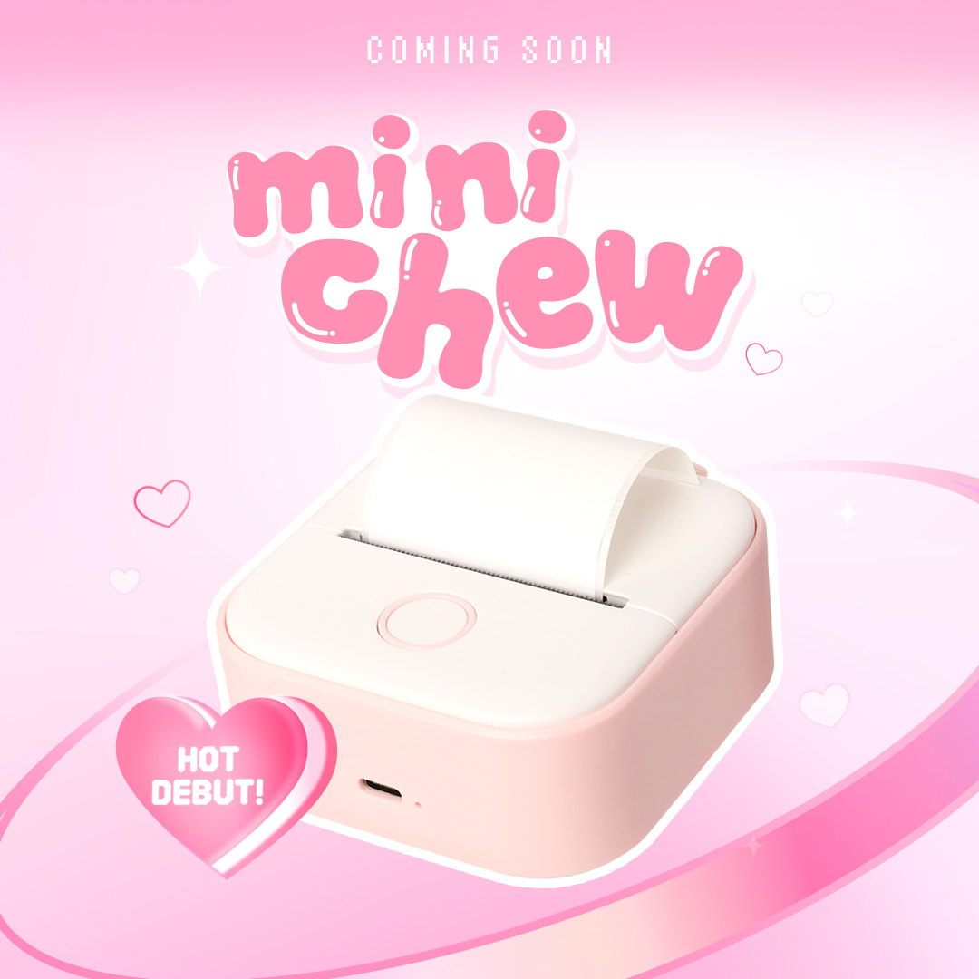 [미니츄] 블루투스 어플로 간편하게 포토프린터+라벨프린터  minichew(핑크)베리츄 - 상세 이미지 2