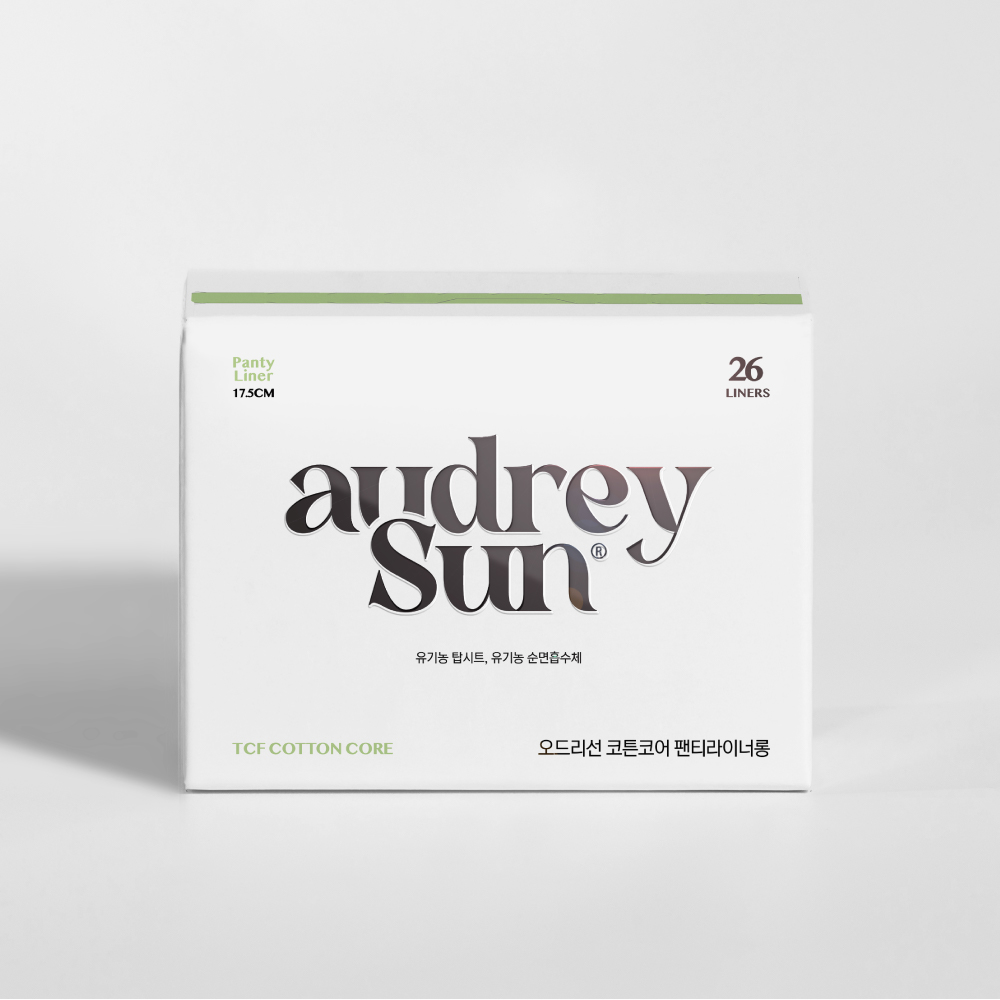 오드리선 코튼코어 유기농 순면 TCF 팬티라이너 롱 비건(26pcs)