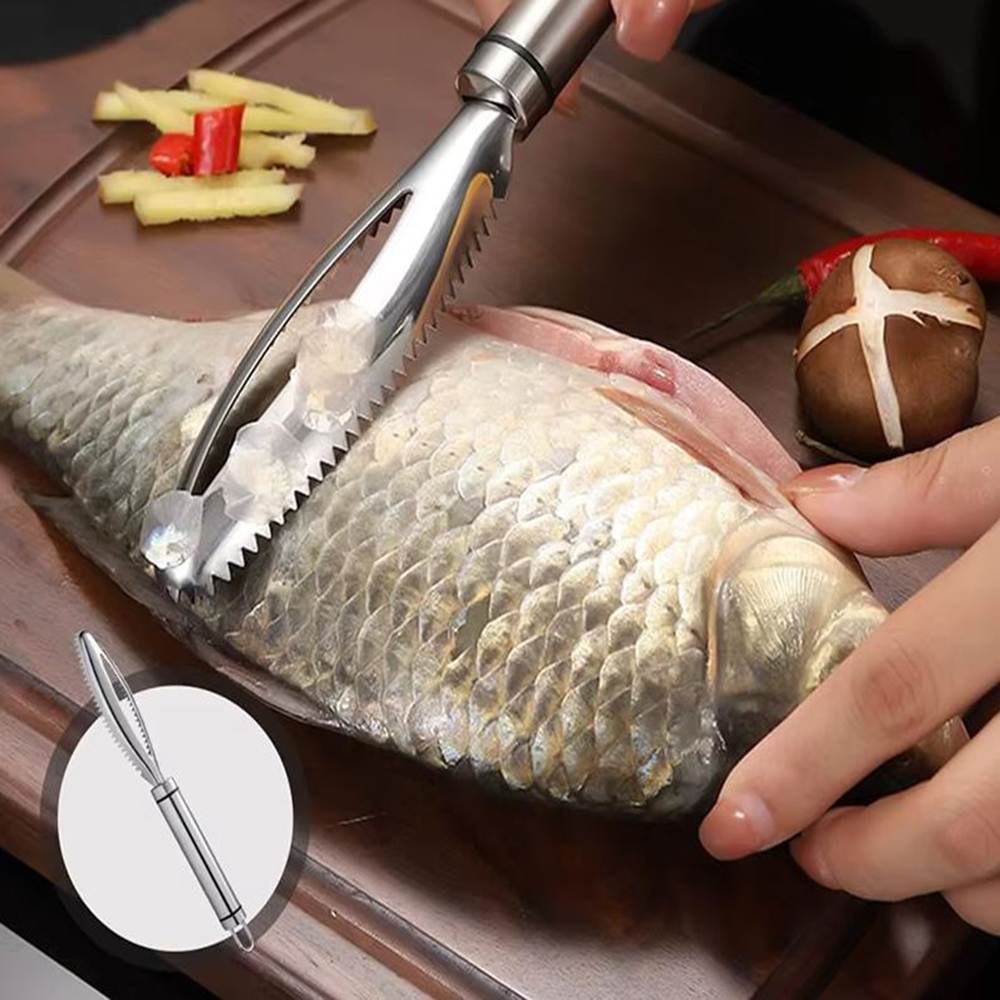 스텐 물고기 생선 비늘제거기 비늘제거 비늘치기 회칼 낚시용품 - 상품 이미지