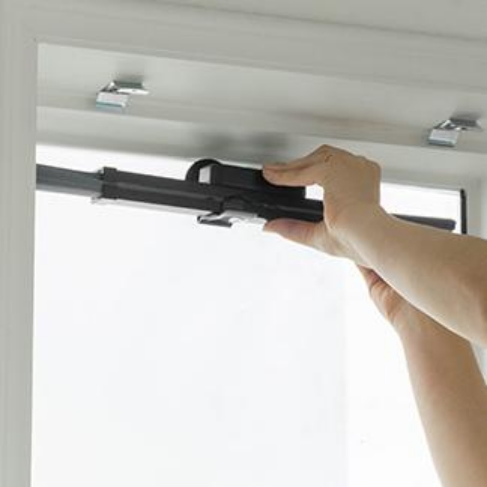 안뚫어고리블라인드 못안박는 커튼 월세 창틀 노피스 무타공 창문 부착형