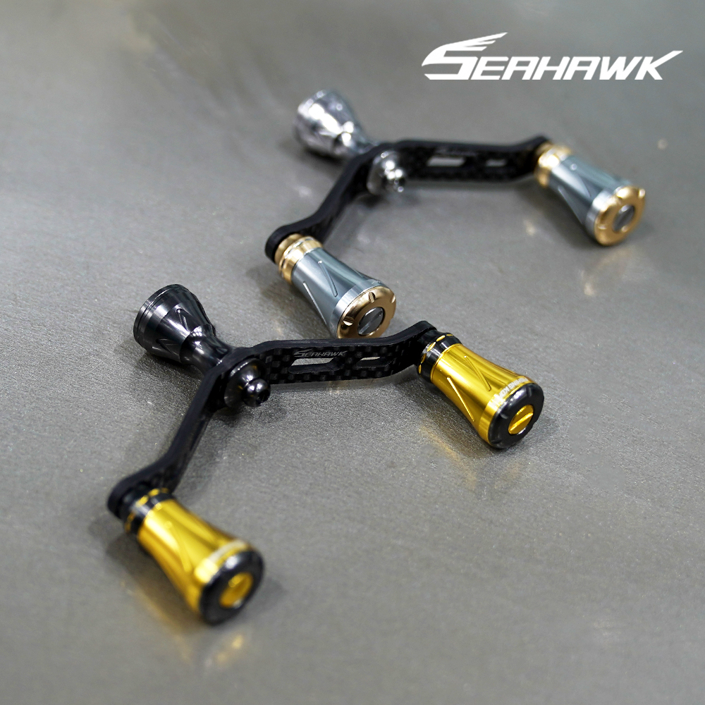 씨호크 스피닝릴 더블핸들 튜닝핸들 시마노 다이와 호환 카본 95mm 골드