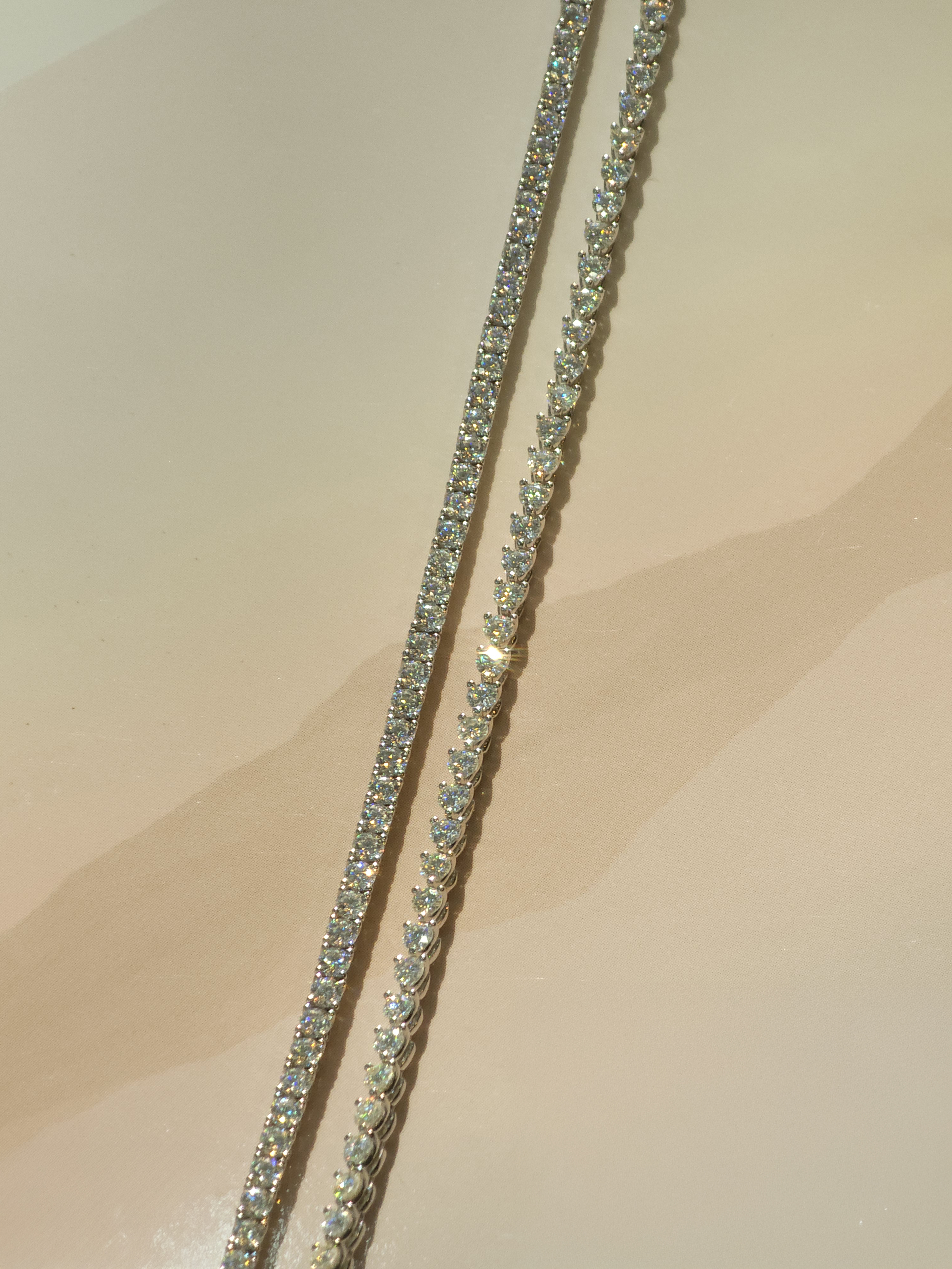 랩다이아 테니스팔찌 2.5mm 4프롱 신형 랩다이아몬드 14k 18k 이미지 6