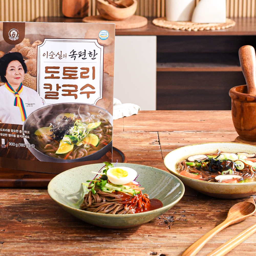 이순실의 속편한 도토리 칼국수 20인분 장국10 비빔장10봉 도토리면 식이섬유 자연식 - 상세 이미지 4