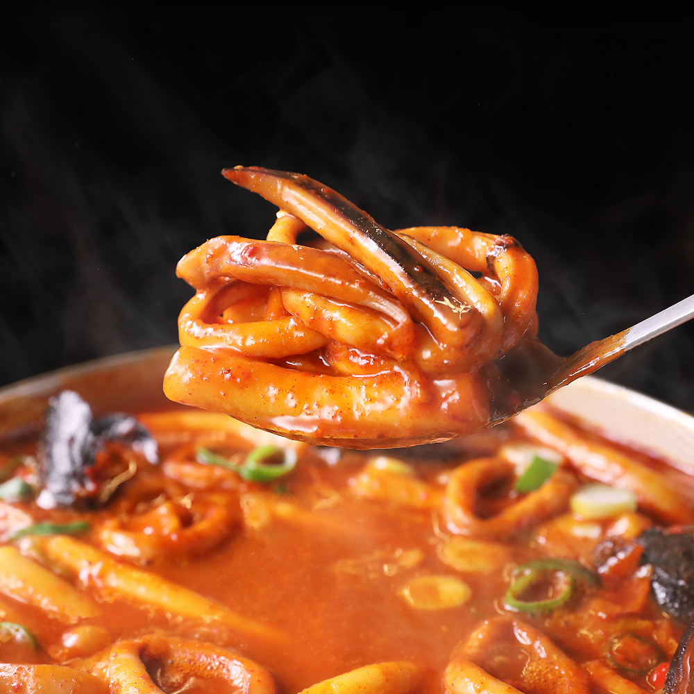 [푸딩팩토리] 푸딩프렙 오징어해물떡찜 760g 매콤한 별미 안주 밀키트 - 상세 이미지 2