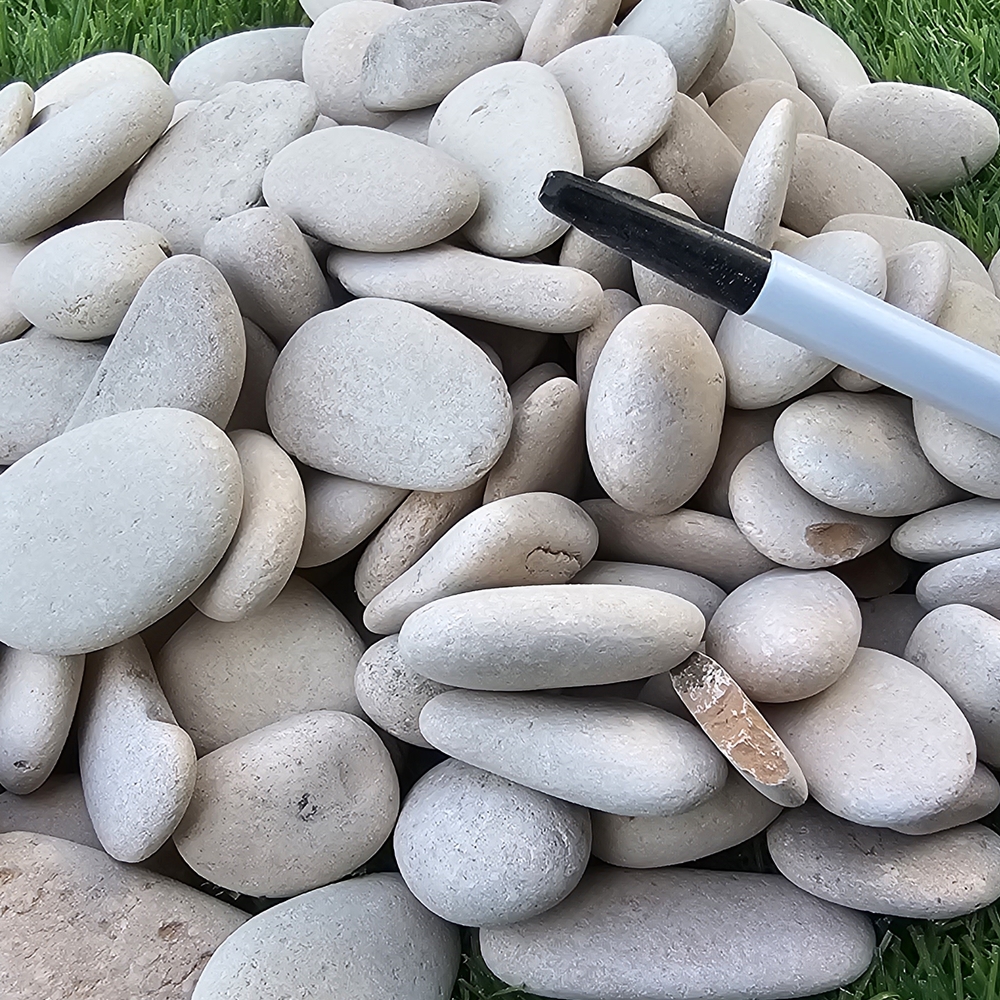 자갈공명 핑크납작돌(flat pebble) 20-40mm(3호) 5알(1봉) 그림그리기 조경인테리어 - 상세 이미지 2