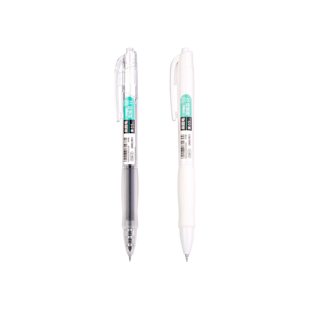 기본에 충실한 심플 바디 노크식 젤잉크 블랙 0.5mm 젤펜 필사 학생볼펜 깔끔한 바디 - 상세 이미지 2