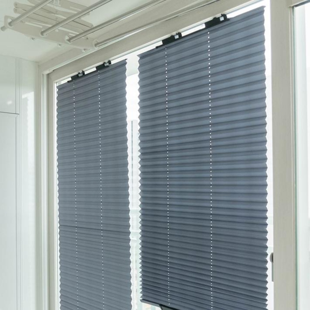 안뚫어고리블라인드 못안박는 커튼 월세 창틀 노피스 무타공 창문 부착형