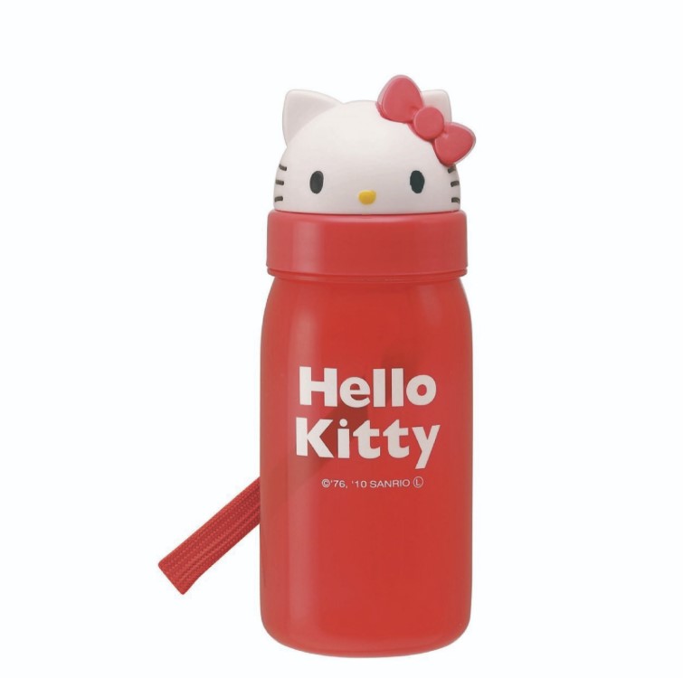 스케이터 키티 빨대 물통 물병 350ml - 상품 이미지